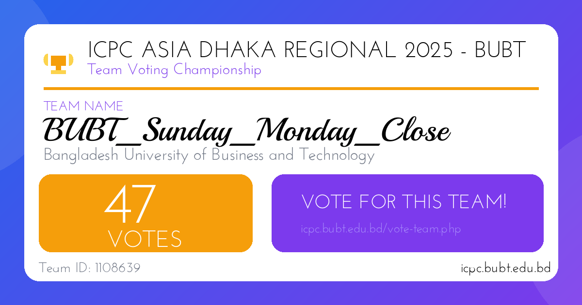 BUBT_Sunday_Monday_Close Share Thumbnail